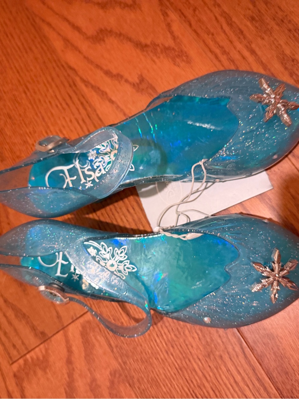 Disney store Frozen Girls' Sparkle Blue snowflake shoes dress up, NWT, Rare find